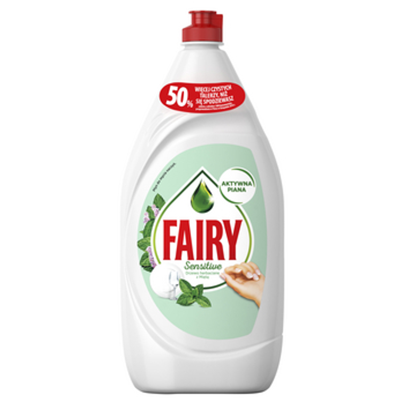 Fairy Sensitive Teatree & Mint Płyn do mycia naczyń 1350 ml